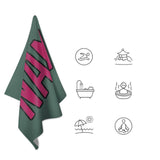 Custom Blue Green Pink Beach Towel