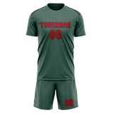 Custom Blue Green Red Soccer Jersey
