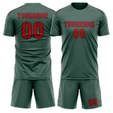 Custom Blue Green Red Soccer Jersey