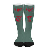 Custom Blue Green Red Knee-High Sock