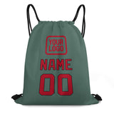 Custom Blue Green Red Drawstring Bag