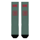 Custom Blue Green Red Knee-High Sock