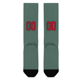 Custom Blue Green Red Knee-High Sock