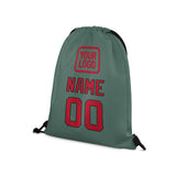 Custom Blue Green Red Drawstring Bag