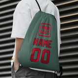 Custom Blue Green Red Drawstring Bag