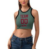 Custom Blue Green Crimson Red Sleeveless Tank Top