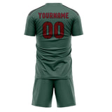 Custom Blue Green Crimson Red Soccer Jersey