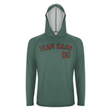 Custom Blue Green Coral Red UV-Hoodie