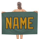 Custom Blue Green Yellow Beach Towel