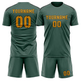 Custom Blue Green Yellow Soccer Jersey