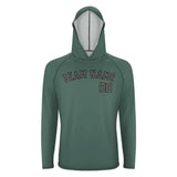 Custom Blue Green Dark Grey UV-Hoodie