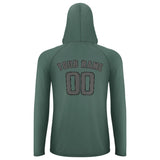 Custom Blue Green Dark Grey UV-Hoodie