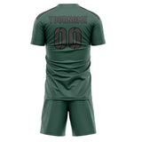 Custom Blue Green Dark Grey Soccer Jersey