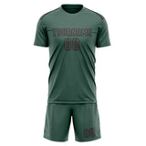 Custom Blue Green Dark Grey Soccer Jersey