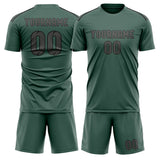 Custom Blue Green Dark Grey Soccer Jersey