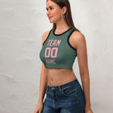 Custom Blue Green Light Pink Sleeveless Tank Top