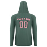 Custom Blue Green Light Pink UV-Hoodie