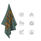 Custom Blue Green Khaki Beach Towel