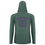 Custom Blue Green Light Purple UV-Hoodie
