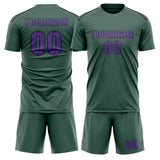 Custom Blue Green Light Purple Soccer Jersey