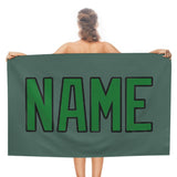 Custom Blue Green Emerald Green Beach Towel