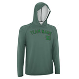 Custom Blue Green Emerald Green UV-Hoodie