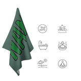 Custom Blue Green Emerald Green Beach Towel