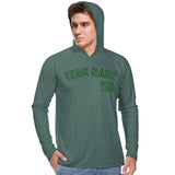 Custom Blue Green Emerald Green UV-Hoodie