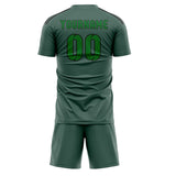 Custom Blue Green Emerald Green Soccer Jersey