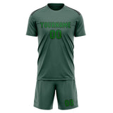 Custom Blue Green Emerald Green Soccer Jersey