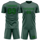Custom Blue Green Emerald Green Soccer Jersey