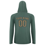 Custom Blue Green Light Khaki UV-Hoodie