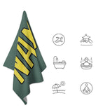 Custom Blue Green Light Yellow Beach Towel