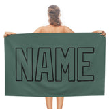 Custom Blue Green Blue Green Beach Towel