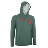 Custom Blue Green Copper Rose UV-Hoodie
