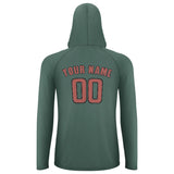 Custom Blue Green Copper Rose UV-Hoodie