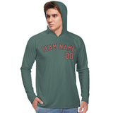 Custom Blue Green Copper Rose UV-Hoodie