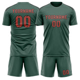 Custom Blue Green Copper Rose Soccer Jersey