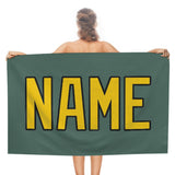 Custom Blue Green Gold Beach Towel
