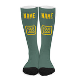 Custom Blue Green Gold Knee-High Sock