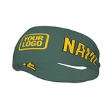 Custom Blue Green Gold Sports headband