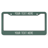 Custom Blue Green White License Plate Frame
