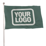 Custom Blue Green White Flag