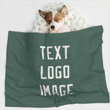 Custom Blue Green White Pet Blanket