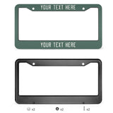 Custom Blue Green White License Plate Frame