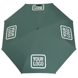 Custom Blue Green White Automatic Umbrella