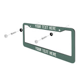 Custom Blue Green White License Plate Frame