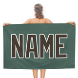 Custom Blue Green Brown Beach Towel
