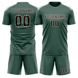 Custom Blue Green Brown Soccer Jersey
