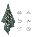 Custom Blue Green Olive Beach Towel